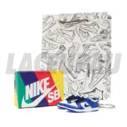 SB Dunk Low Supreme Stars Hyper Royal Sneaker 3D Keychain Pack + Bag & ShoeBox