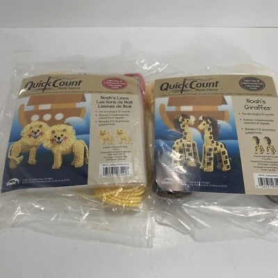 Noah's Lions & Noah’s Giraffes Plastic Canvas Kit Quick Count 3D Uniek