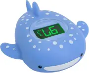 Whale Shark USB Rechargeable Baby Bath Thermometer - Instant Read, Digital Room