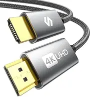 Silkland 4K HDMI Cable 2M, High Speed HDMI 2.0 Cables [Gold Plated, Nylon Braided] HDMI ARC Cord, HDR 4K@60Hz, 2160/1080P, 18Gbps, 3D HDCP 2.2 Compatible for Xbox PS5 Fire/Roku TV Soundbar Blu-ray