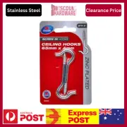 Zenith 65 x 4mm Zinc Plated Ceiling Hook - 2 Pack
