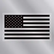 Black American Flag Rectangle Back Static Cling