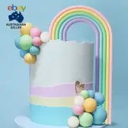 28PCS Rainbow Cake Toppers Colorful Balls Cake Decorations for Wedding Baby Show