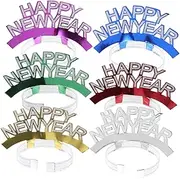 JOINPAYA 6pcs Head Band Hair Bands Hair Accessories Party Supply Happy New Year Hairbands Party Hairband New Years Eve Party Supplies New Year Party Hair Accessory New Year Hair Hoop Paper