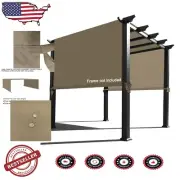 Lightweight 12' x 8' Waterproof Shade Canopy for Stylish Pergolas – Muddy Water