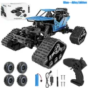 1:12 2.4g 4wd Rc Car Off-road Climbing All Terrain Track Wheels Radio Remote Control Buggy Vehicle Toy For Kids Children Gift upgarde Blue