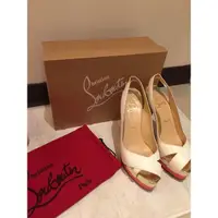 在飛比找蝦皮購物優惠-christian louboutin撞色紅底鞋