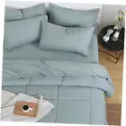 Queen Comforter Set - Bed Sheet, Ultra Full/Queen (7 Piece) 07 - Aqua Blue