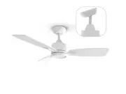 QRMOK S3 Series 42" LED Light White & Ceiling Fan w/ Remote Reversible Quiet DC