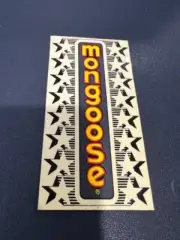! ONE VINTAGE OLD SCHOOL MONGOOSE FORK STICKER 1980'S WE HATE REPOS