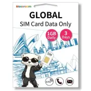 Global SIM Card – Prepaid Data Plan | 1GB Daily Data,3 Days | High-Speed 4/5G...