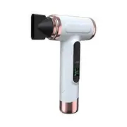 Cordless Hair Dryer 200W 15000mAh USB Rechargeable Adjustable LCD Display High Speed Fast Drying Low Noise Portable Travel Women Blow Dryer white
