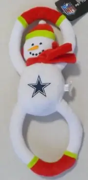 DALLAS COWBOYS NFL PET TOY POLYESTER CHRISTMAS SNOW MAN 14" X 5" NWT DOG