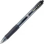Pilot G-2 Retractable Fine Gel Pen, Nib Size 0.7 mm, Black