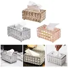 Tissue Box Cover Crystal Napkin Holder Case For Hotel Living Car Room V0S9