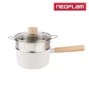 NEOFLAM FIKA系列鑄造不沾單柄湯鍋16CM+不銹鋼蒸籠