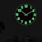 Luminous Wall Clocks, Modern Night Light Wall Clock, 12 Inch Silent Non-Ticking Lighted Wall Clock, Battery Operated Decorative Wall Clock for Living Room, Office, Kitchen