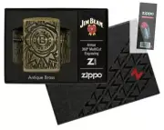 Zippo 49284 Jim Beam 1795 Luxury Armor 360 Multi Cut Lighter + FLINT PACK