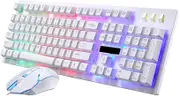 FUNNETOYU 1 Set USB Gaming Keyboard and Mouse Set Luminous Mechanical Design Stylish and Creative for Home Office and Gaming Use Present for Friends and Family