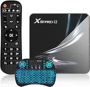 Android 12.0 TV Box, X88 PRO 12 4GB RAM 64GB ROM RK3318 Quad Core 64-Bit Support HD 4K/ 3D/ H.265 Ethernet 2.4/5G Dual WiFi BT 5.0 with Wireless Mini Keyboard,4gb+64gb