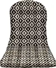 RSH Decor Tufted Adirondack Chair Cushion, Black and White Aztec print