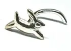 Hare Nose Stud Leaping Hare Ostara 22g (0.6mm) 925 Sterling Silver Curl End Stud