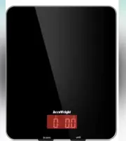 New AccuWeight Digital Multifunction Food Scale w/Glass Platform & LCD Display