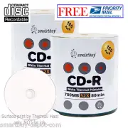 200-Pack SmartBuy White Thermal Hub Printable CD-R 52X 700MB Blank Disc Everest