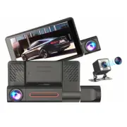 1080P Dash Camera 4in 3 Lens Car Front Inside Rear Cam Video Recorder G-Sensor (for: Renault)