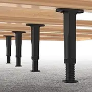 LABUBU 4 PCS (8.3"-14.5") Adjustable Bed Frame Support Legs, Frame Center Slats Heavy Support Leg,Durable Furniture Suport Legs for Frame/Sofa/Dresser/Table, Legs Furniture Replacement Parts