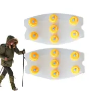 2Pcs Ice Cleats 7-Teeth Shoe Cleats For Snow And Ice Boot Traction Cleat Spikes