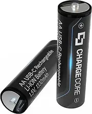 Laser 4Pcs Long-Life USB-C Rechargeable AA Batteries w/Fast Charge USB C Cable,1000+ Cycles, Inc. Storage Case for Xbox Controller, Digital Camera, Scale, TV Remote, Wireless Mouse, Keyboard and More