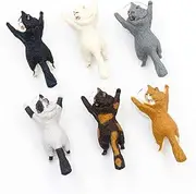 6 Pack Different Cats Smart Phone Sucker Holder Cute Cat Support Resin Cell Phone Holder Stand Sucker Tablets Desk Sucker Smartphone Holder