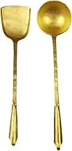 Tablespoons Quality Handmade Copper Ladle and Wok Spatula Set Pure Gauge Copper Retro Design Kitchen Tools Serving Spoon