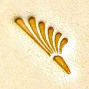 Craft Sha Leathercraft 4x13mm E319L Left Wing Leaf Pattern Custom Leather Stamp