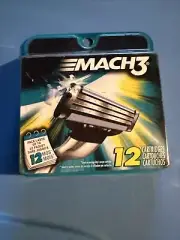New! 13 Gillette Mach 3 Original Regular Shaver Razor Blade Refill Cartridges