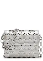 Rabanne Disc Metallic Leather Cross-body bag - Silver ONE SIZE
