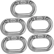 COHEALI 5 Pcs Stainless Steel Quick Link Chain Connectors Easy to Install Locking Link Connectors for Mechanical Transportation Applications Durable Broad Application and Effortless