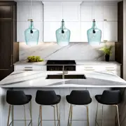 Eva Chic Dimpled Glass Pendant Light - Blue or Clear, PL0031