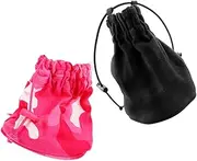 Mikinona 2pcs Hair Dryer Diffuser Sock Cover for Hair Dryer Drawstring Makeup Bag
