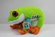 NWT Wild Republic Red Eye Tree Green Frog Stuffed Animal Plush K&M International