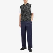 Universal Works Leopard Wool Fleece Gilet