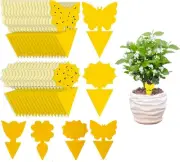 40PCS Fruit Fly Traps Yellow Sticky Traps Fungus Gnat Traps Insect Bug Traps ...