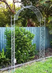 Tall Steel Garden Arch Wedding Decoration Climbing Frame Arbour Trellis M-GRN