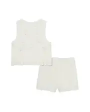 Little Me Girls' Cherry Pointelle Tunic & Shorts Set - Baby