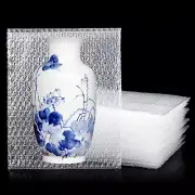 50PCS Clear Bubble Out Bag - 12" X 16", Large Bubble Pouches, Double Wall Shockp