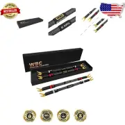 Eminence Gold Spade - 6 Inch 8 AWG Audiophile Speaker Jumper Cables - Gift Ready