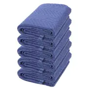 riin 5x Removal Blanket 1.8 x 3.4m Heavy Duty Protective Removalist Padded Sheet for Moving House Wrapping Packing Protecting Furniture in Transit 650GSM