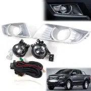 Fit 2015-2018 Ford Ranger T6 Wildtrak Fog Spot Light Chrome Pickup (for: Ford)