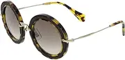 [Miu Miu] Ladies 0Mu08Rs Vif3D0 49 Sunglasses, Light Havana/Grey Gradient Brown, Brown (Light Havana/Grey Gradient Brown), 49